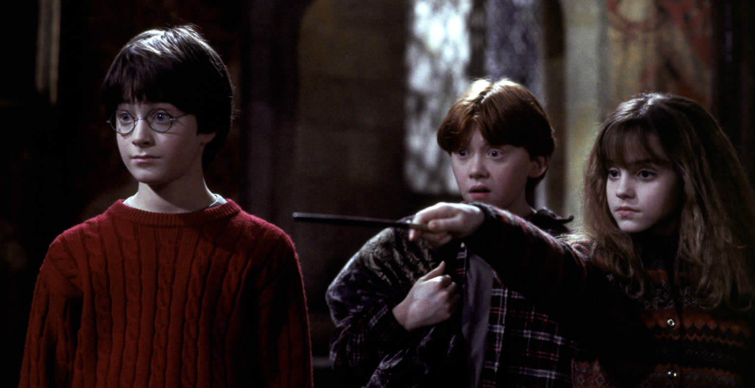 The beginning of Act 2 in Harry Potter is when he goes to school for the first time.